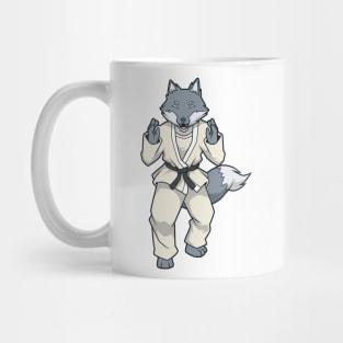 Comic wolf does judo Mug